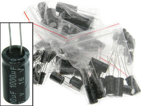 Pack of 70 - Capacitor Assortment Electrolytic 16VDC