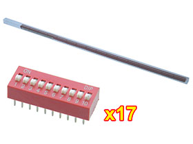 Tube of 17, 10 Position DIP Switch