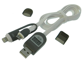 Charger Cord with V/A Display,USB A to Micro B/Lightning