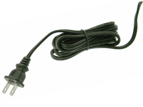 Power Cord, 18AWG 2 Conductor, 6ft.