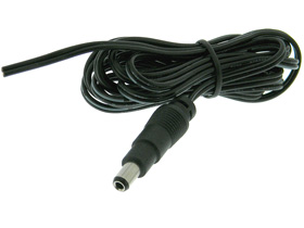 DC Power Cord, 5.5/2.5 Coaxial Plug, 5ft.