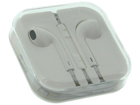 Earbuds with Microphone & Control Functions, White