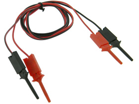 SMD Test Clip Leads, 30in. Red & Black Pair