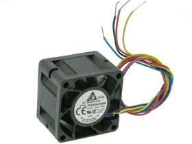 12VDC, 1-1/2in. Square X 1-1/8in. Delta Box Fan