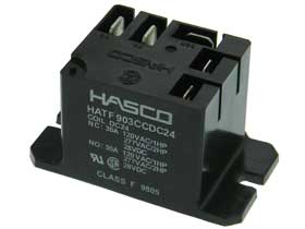 24VDC SPDT 30A Flange Mount Relay, Hasco