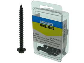 Sheetmetal Screws, 10X2in, HEX Head, 25pc.