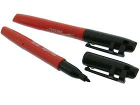 Construction Markers, Milwaukee, Fine Tip, 2 Pack