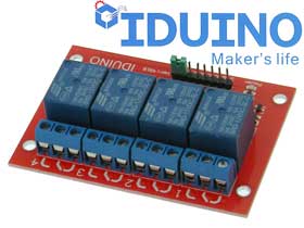 12V Quad Relay Board for Arduino