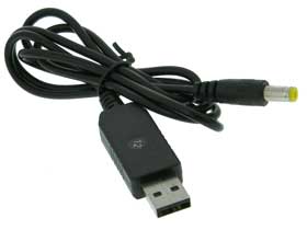 USB 5VDC To 12VDC Booster Cable