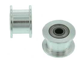 9.6mm Toothless Idler Pulley with Ball Bearings for 6mm Wide Belt. 3mm Shaft