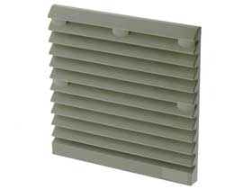 Louvered Fan Guard with Dust Filter for 4-11/16