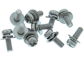 Pack of 10- M3x0.5-7 Metric Screw with Captive Washers