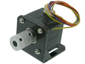 Stepper Motor. 10.4V. with Bracket/Pigtail & 8mm Coupling