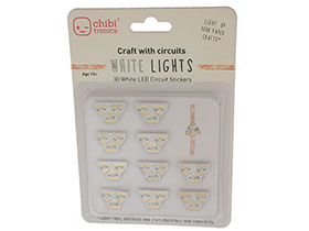 30 Peel-n-Stick LED Stickers - White