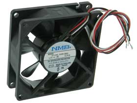 12VDC. 3-1/8in. Square X 1in. Box Fan. NMB