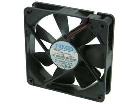 12VDC, 4-11/16in. Square X 1in. NMB Box Fan