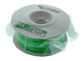 3D Printer Filament, 1.75mm PLA, 1kg. Green