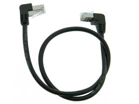 50cm Right Angle CAT-5e  Cable  1Tab Up 1Tab Down