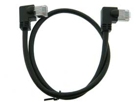 50cm Right Angle CAT-5e  Cable Tabs Right