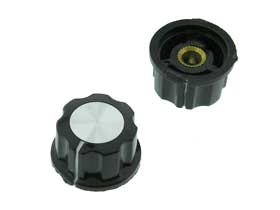 1-1/16in Plastic Instrument Knobs, 6mm Shaft