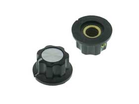 3/4in Plastic Instrument Knob, 6.35 mm (1/4