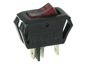 Lighted Rocker Switch. 16A, 125VAC