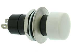 SPST-N.O. Momentary Push Button Switch, White