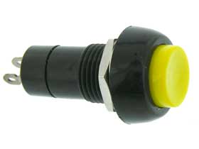 SPST-N.O. Momentary Push Button Switch, Yellow