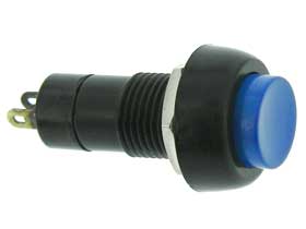 SPST-N.O. Momentary Push Button Switch, Blue