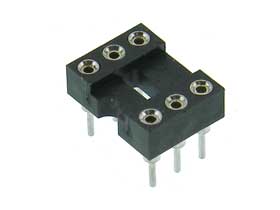 6 Pin IC Socket Machine Tool Round Pins