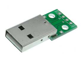 Adapter Board  USB Type A Male to 4 Wire