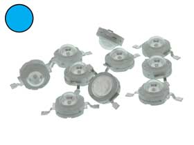 Pack of 10 - 3W Blue SMD LED 50lm