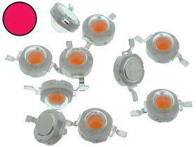 Pack of 10 - 1W SMD Broad Spectrum Grow  LED 100 lm