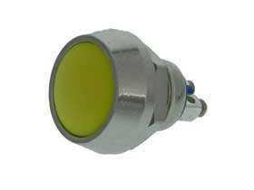 SPST-NO Metal Body 12mm  P/B Switch Yellow