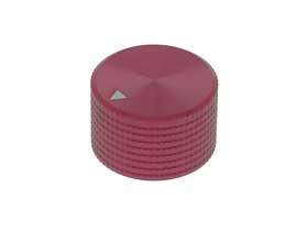 Machined Aluminum Knob, 6mm Shaft, Red