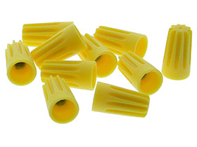 Wire Nuts,  Yellow 2xAWG12 Pack of 10