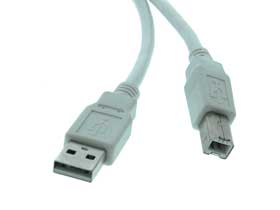 USB 2.0  Type A Male to Type B Male 6ft.