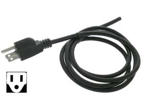 Pigtail Power Cord, 54in  NEMA 5P Plug