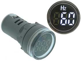 Frequency Meter - Round 20-75Hz - White LED