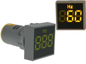 Frequency Meter Square 0-99Hz  Yellow LED