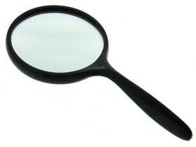 4in. Curved Handle Magnifier 2X