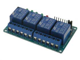 Quad Relay Board, Isolated 5V