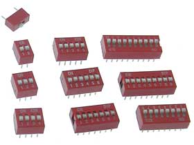 Pack of 10 - DIP Switch Assortment, 1ea. 1-10 positions