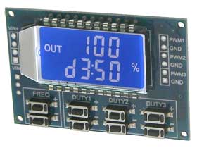 3 Channel Variable Frequency/Width Pulse Generator