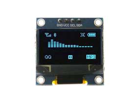 Mini 128X64 Blue OLED Graphic Display, I2C