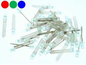 RGB COLOR 5mm LED-4 LEAD COMMON CATHODE Bulk Pack of 50