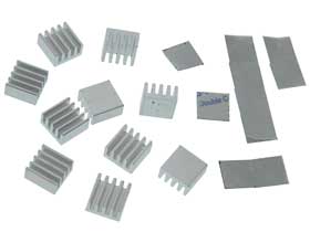 Pack of 10 - 8mm x 8mm Heatsink Square with Double Sided Adhesive