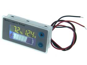 Universal  Battery Charge Monitor with Temperature