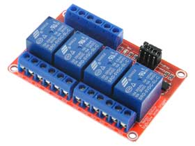 Quad Channel SPDT Relay Board, Isolated 5V