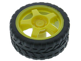 Plastic Robot Wheel with Rubber Tire